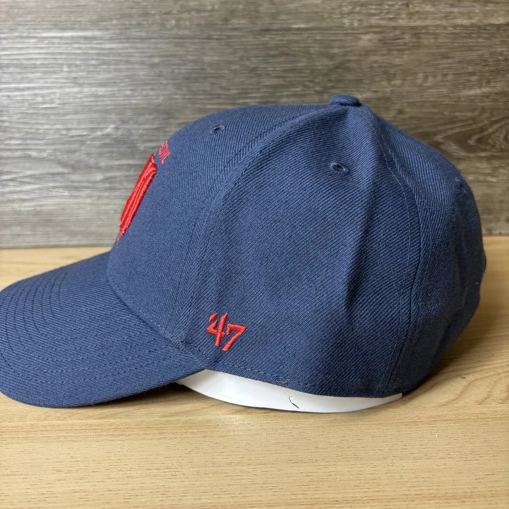 Super Bowl LIII Hat Cap Strap Back Blue Red NFL Football Atlanta Mens 47 Brand